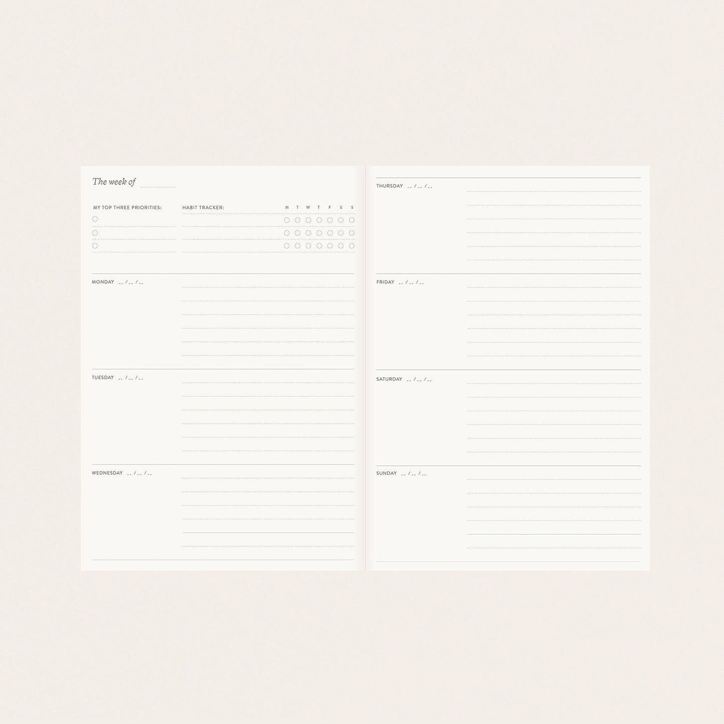 botanica paper co. / linen planner - herbarium