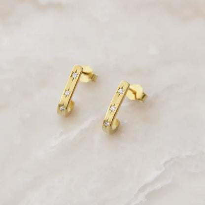 ayu semi hoop earrings