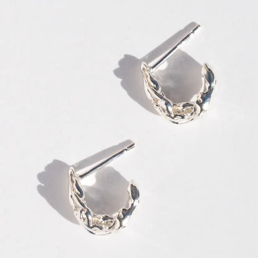 ostra post hoop earrings