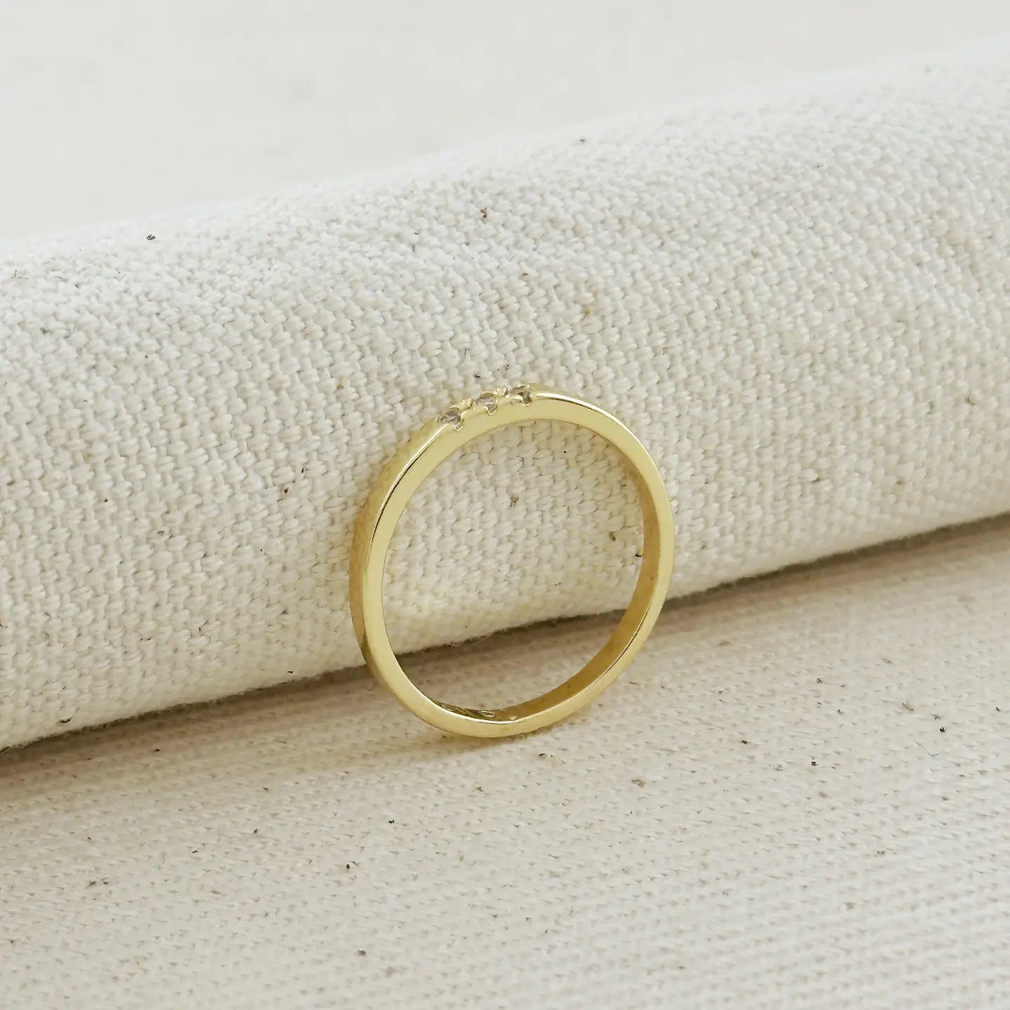 pavé squared ring band - cz