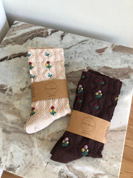 billy bamboo / rose garden socks