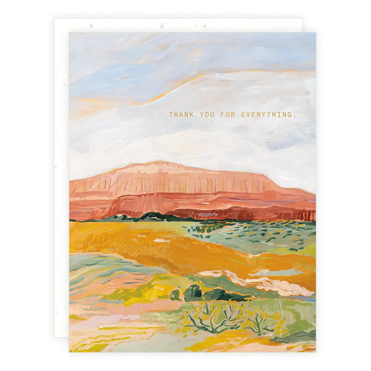 red rock desert thank you card