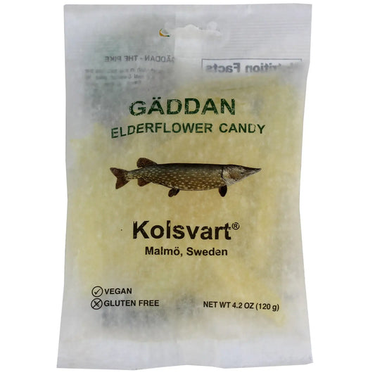 kolsvart / swedish candy fish - elderflower