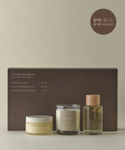 oak essentials / aromatherapy bath set