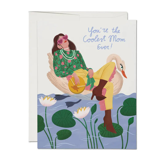 swan mother mother's day card