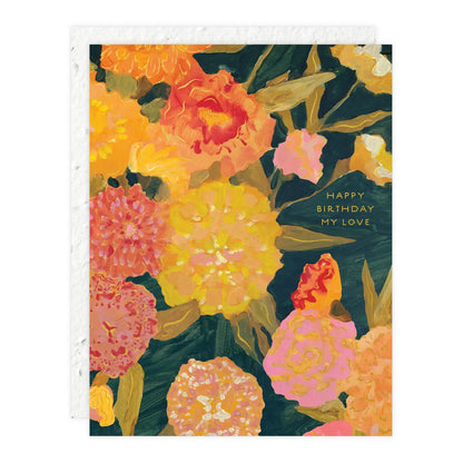marigolds birthday card
