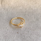 flower stone ring - cz