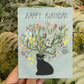 happy birthday black cat card