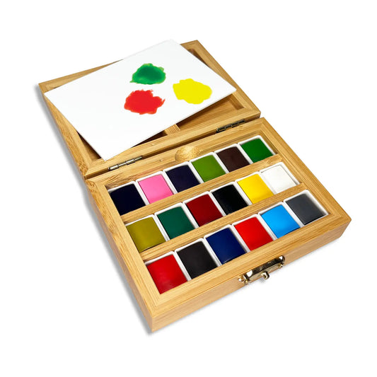 watercolor bamboo box set