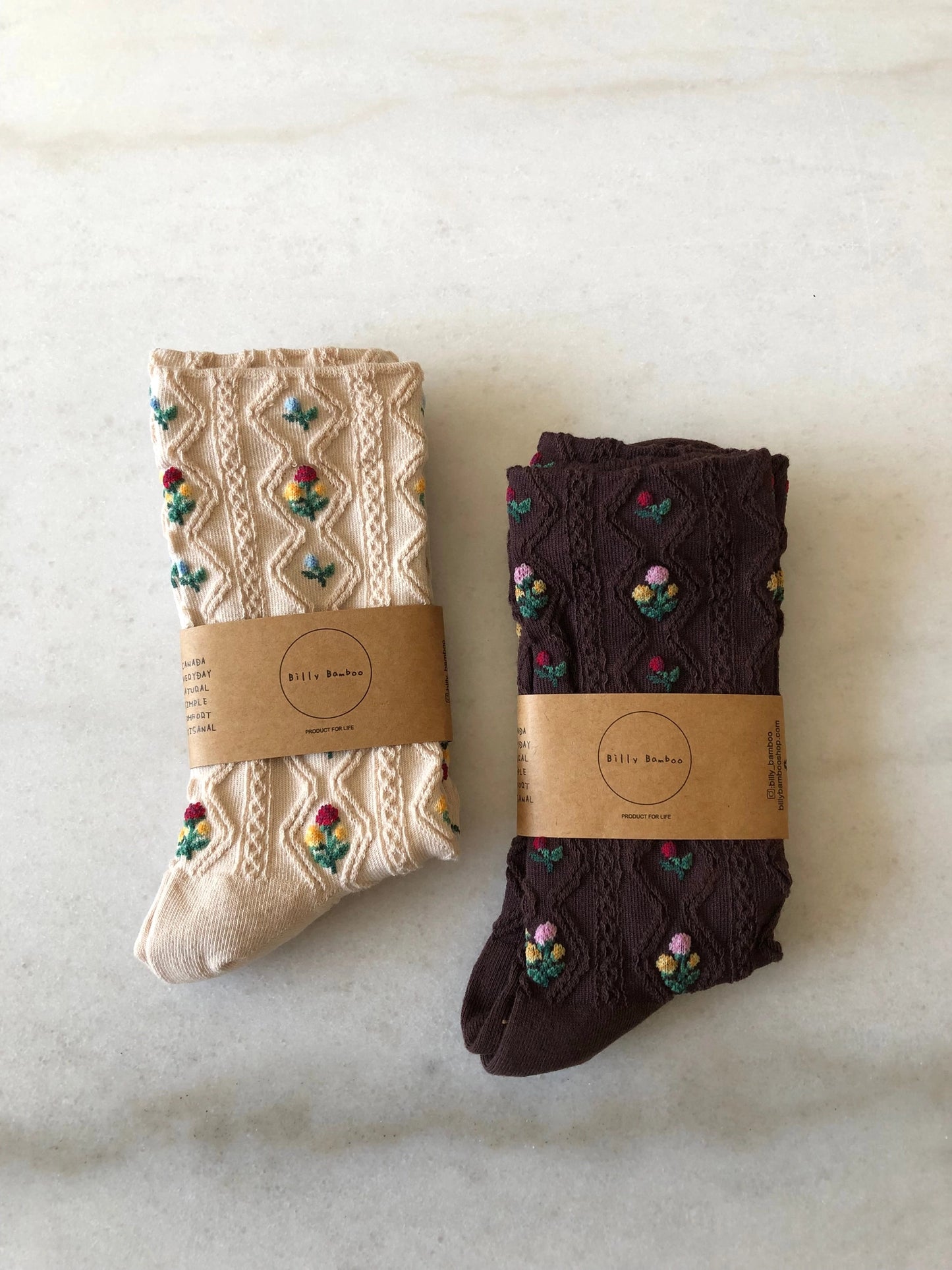 billy bamboo / rose garden socks