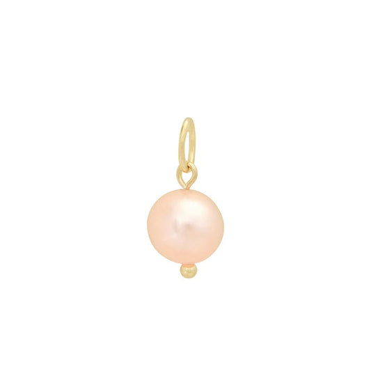 14k gold blush pearl charm