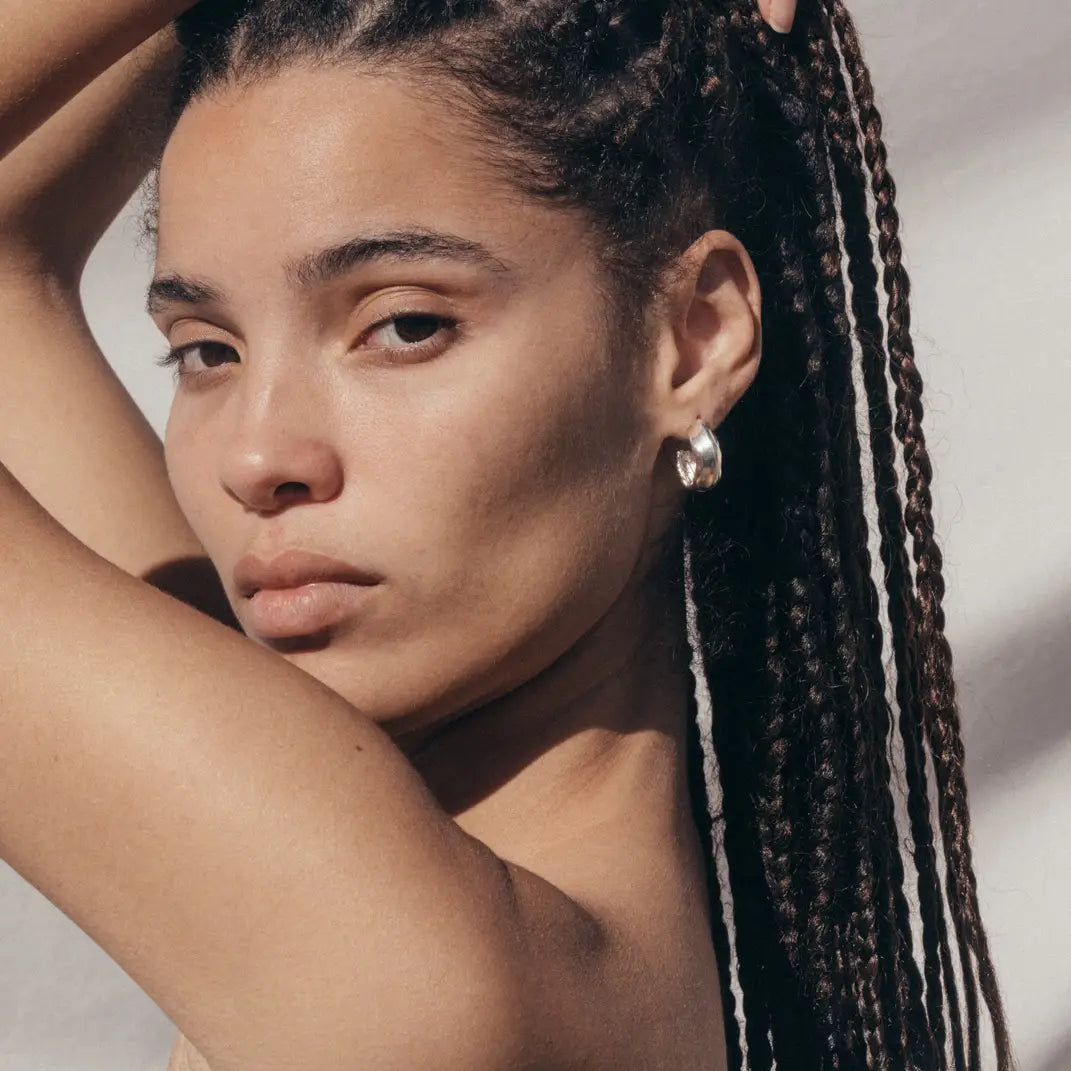 siren post hoop earrings