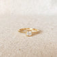 square channel-set stone ring - cz