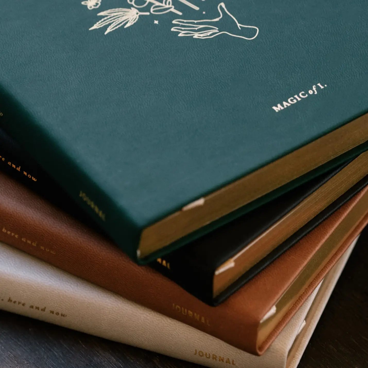 magic of i / botanicals vegan leather lined journal