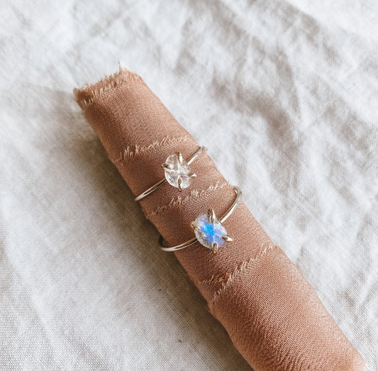 labradorite rose-cut ring