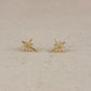 starburst stud earrings - cz
