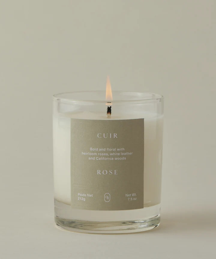 oak essentials / candle - cuir rose