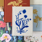 botanica paper co. / mini linen journal - blue flora