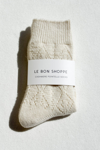 le bon shoppe / cashmere pointelle socks