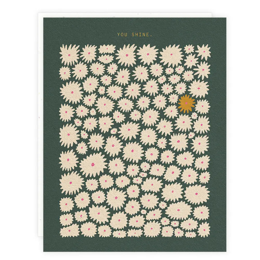 green daisies card