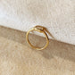rectangle bezel stone ring - cz