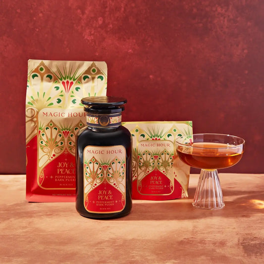 magic hour tea / peppermint bark puerh