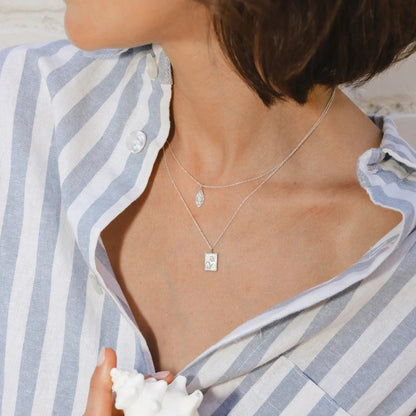 flower pendant charm - holly (december)