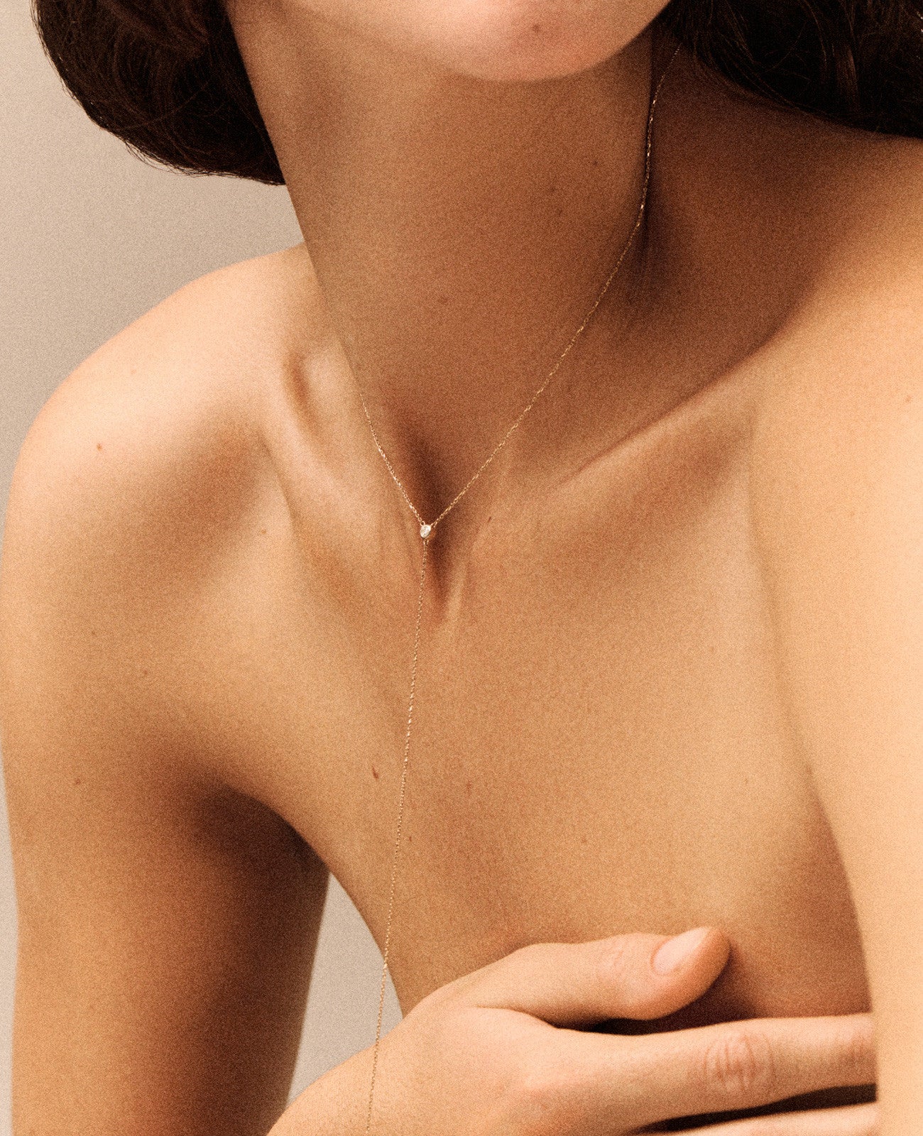 dune necklace chain - natural diamond