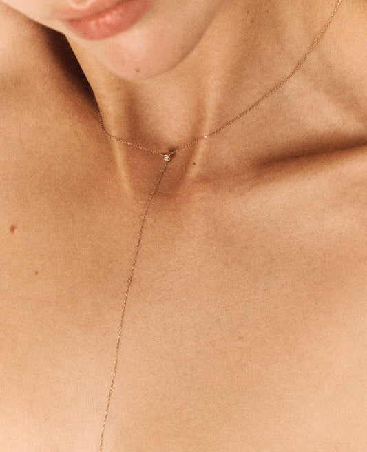 dune necklace chain - natural diamond