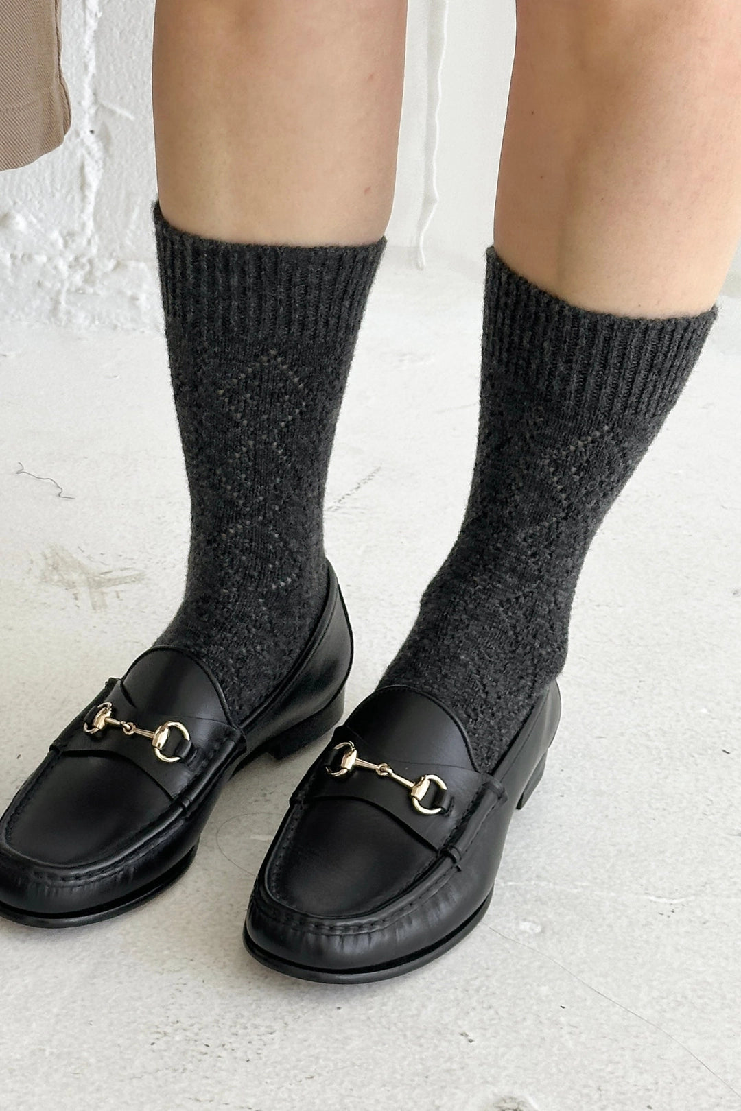 le bon shoppe / cashmere pointelle socks