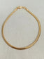 anklet - herringbone textured chain