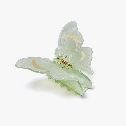 lunar moth crescent moon claw hair clip