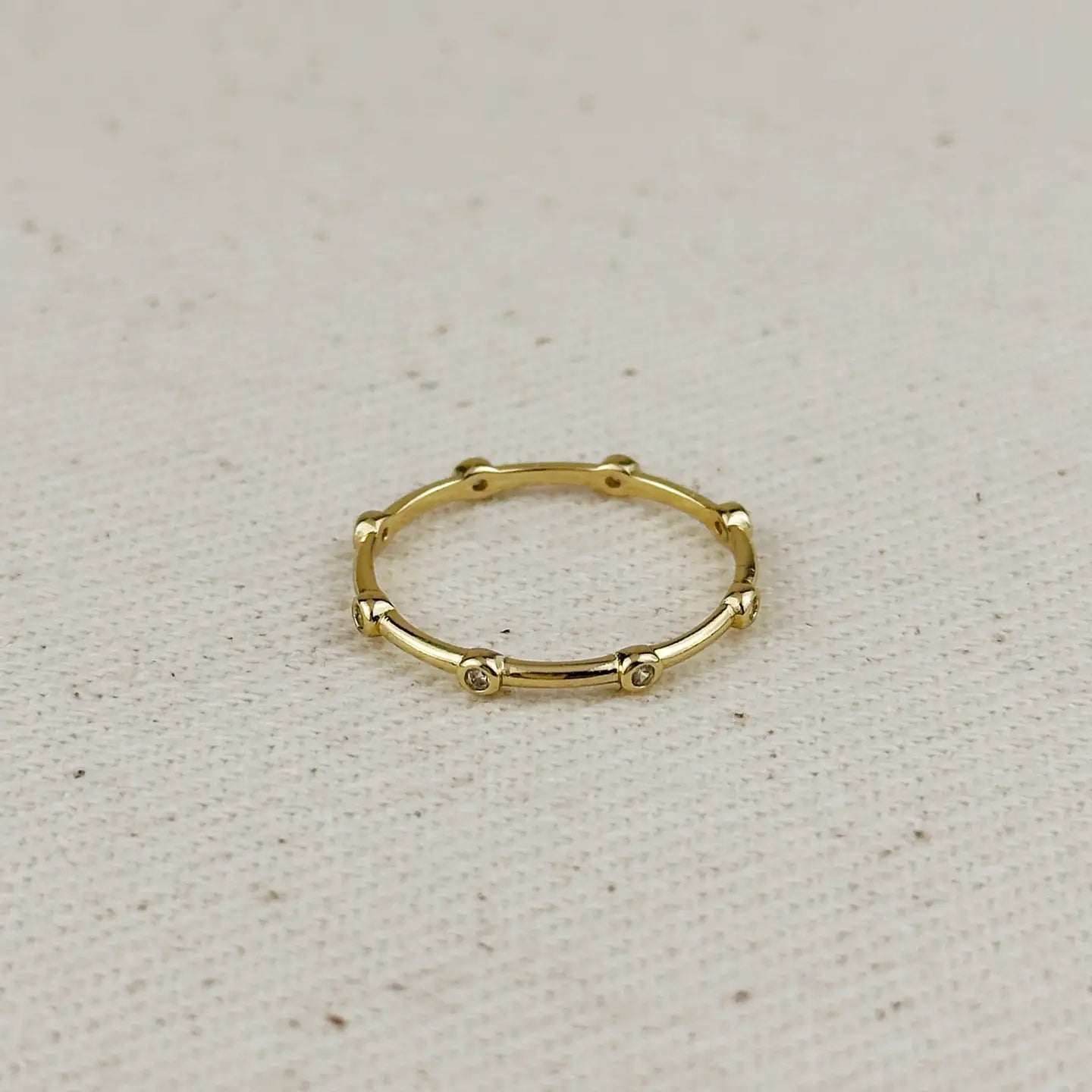 infinity dot ring band - cz