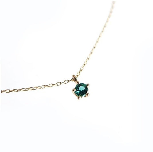drop necklace - emerald