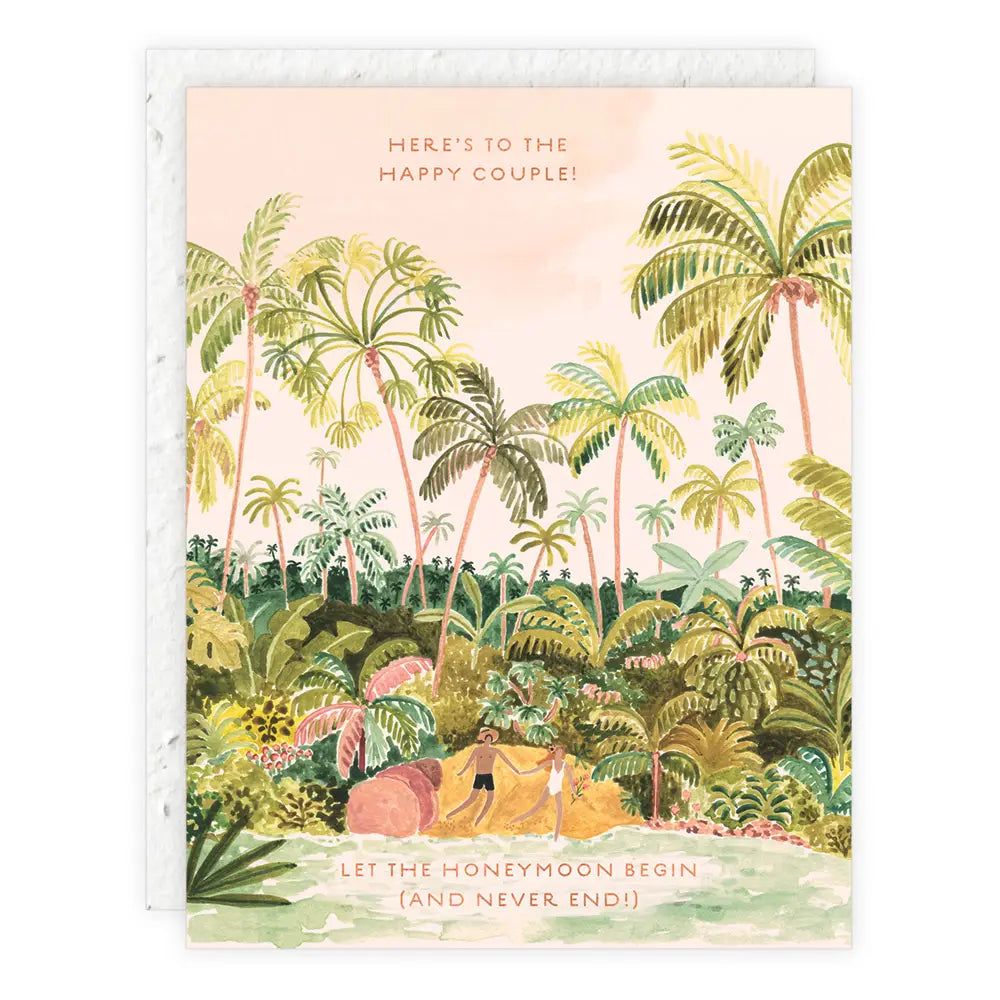 beach lovers wedding + engagement card