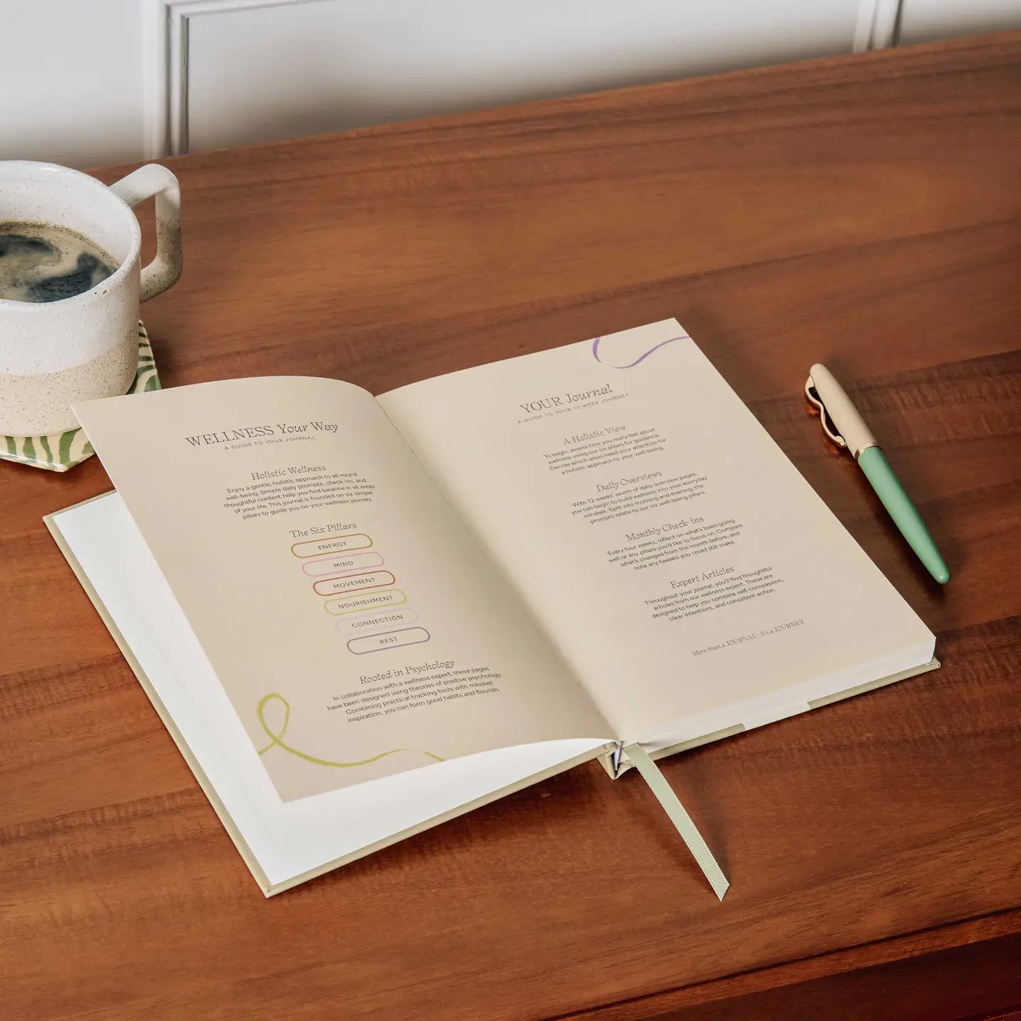 papier / guided wellness journal - quilted daydream