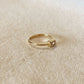 rectangle bezel stone ring - cz