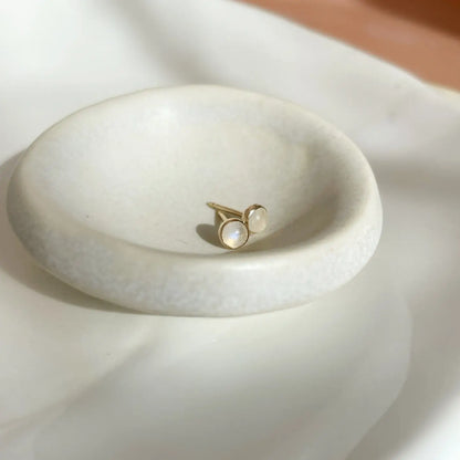 moonstone stud earrings