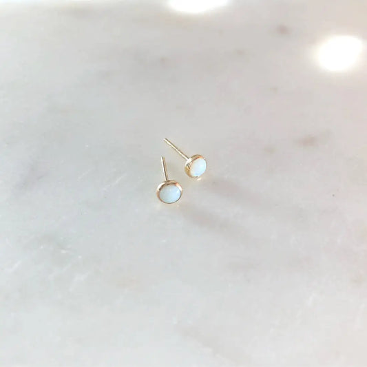 opal stud earrings