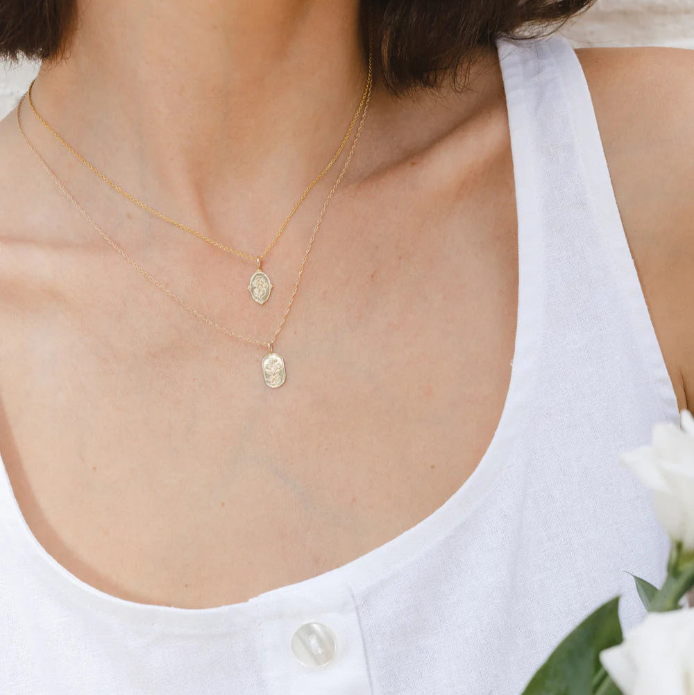 flower pendant charm - peony (november)