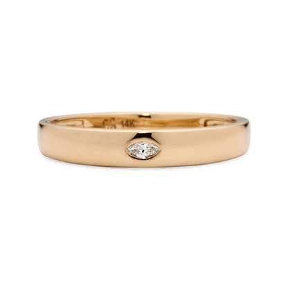 floe marquise diamond signet ring - natural diamond