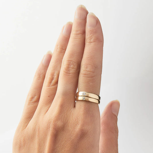 floe marquise diamond signet ring - natural diamond