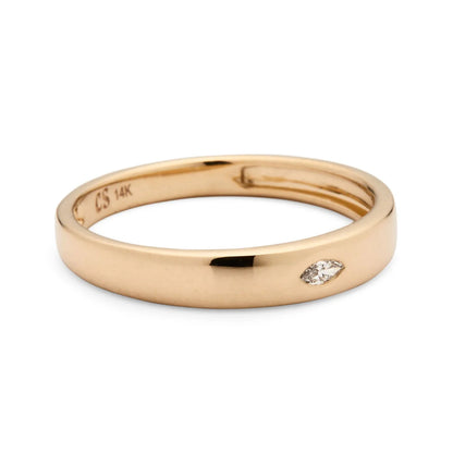 floe marquise diamond signet ring - natural diamond
