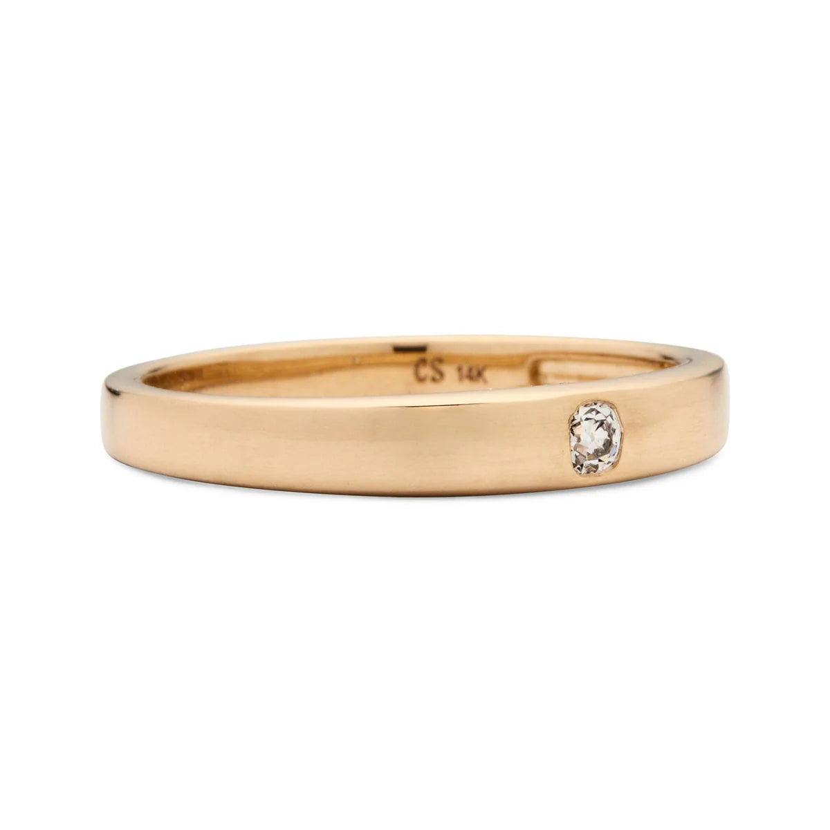 floe old mine diamond signet ring - natural diamond