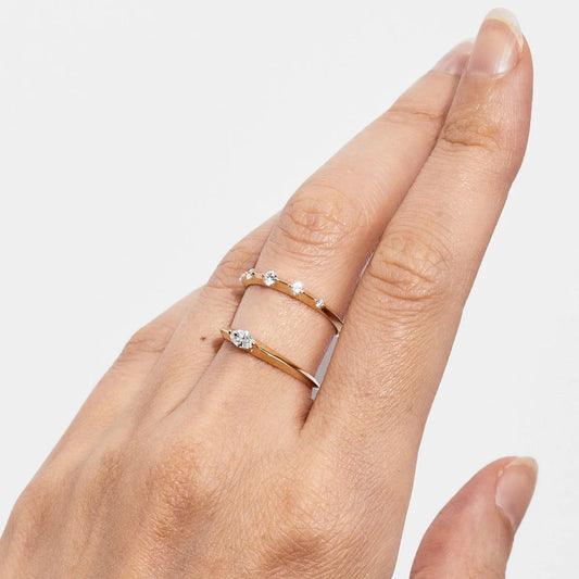 flora diamond ring - natural diamond
