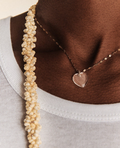 gabin n°3 necklace - engraved crystal