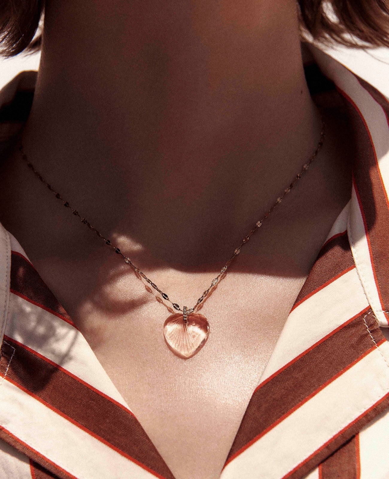 gabin n°3 necklace - engraved crystal