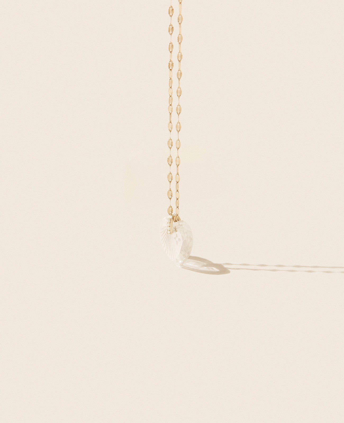 gabin n°3 necklace - engraved crystal