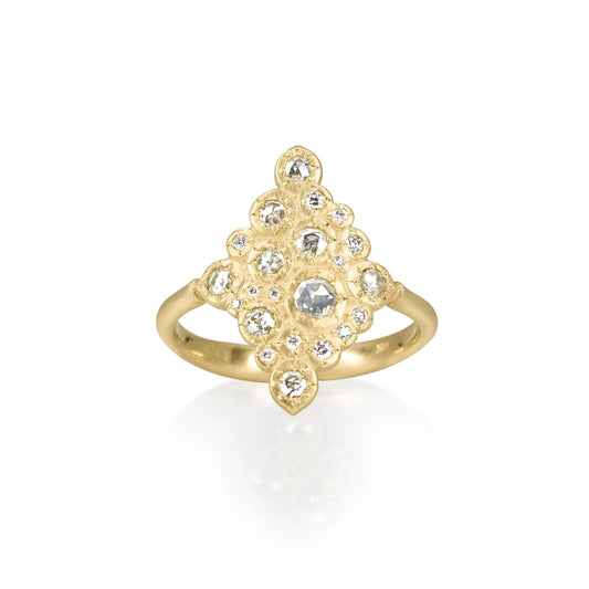 mosaic ring - natural diamond