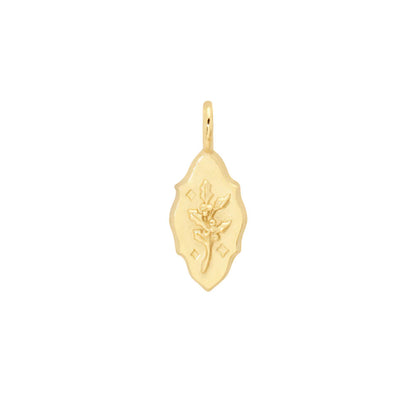 flower pendant charm - holly (december)